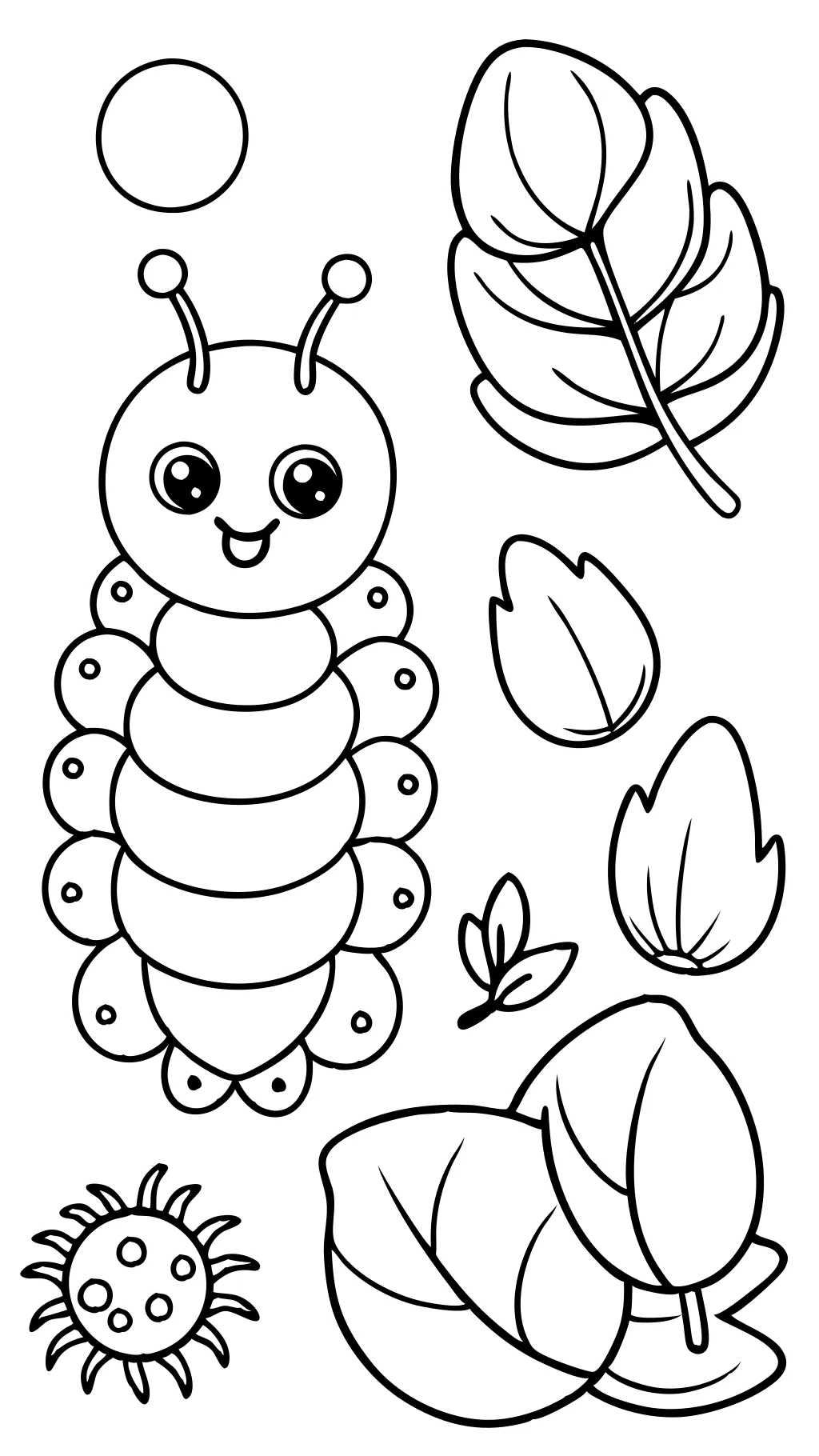 printable very hungry caterpillar coloring page